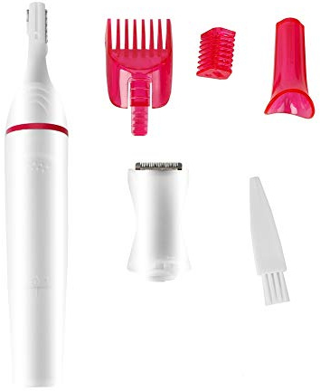 CHICIRIS Afeitadora Eléctrica 4 en 1, Cortadora de Pelo, Depiladora Nasal, Cortadora de Cejas y Afeitadora de Bikini, Uso Doble en Seco y Húmedo, Impermeable, para Mujeres y Niñas