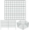 Lospitch Teichzaun Gartenzaun,Zaun Teich 22 tlg 10 Zaunelemente und 12 Befestigungsstäben,Gartenzaun Metall,steckzaun,Freigehege, Teich, Zaun, Gitterzaun,gehege kaninchen (Gerade)
