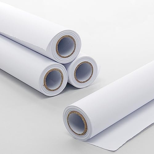 Baker Ross FE436 Easel Drawing Paper Rolls - Pack of 4 Rolls, Drawing Paper Roll for Kids, Kids Sketch Pad, White Paper for Arts and Crafts