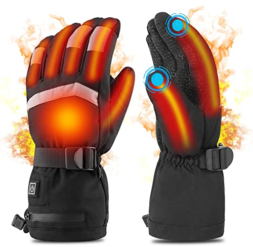Elektrisch Beheizte Handschuhe Schnell Heizende Batterie-Winterhandschuhe Thermal Hand Warm für Herren Damen Wiederaufladbare Outdoor-Schnee-Handschuhe für Motorrad Klettern Wandern Sport
