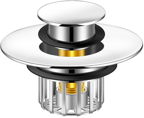 coamanug Bathtub Stopper | Shower Drain Hair Catcher, Pop-up Tub Stopper with Strainer | Bathroom Drain Plug | Drain Protector for 1-1/2 to 1-3/4 Bath Drain Hole
