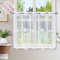 Scheibengardine Bistrogardine Halbtransparent Vorhänge Kurzstores Fensterschal mit Blumen Kurzgardine für Fenster Küche Wohnzimmer BxL 60 * 81cm