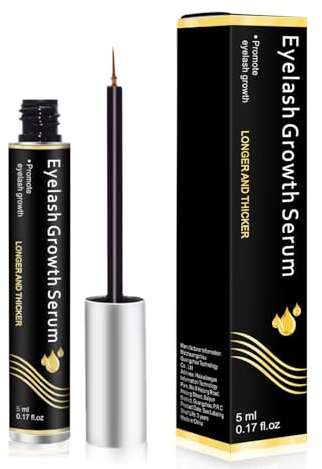 Wimpernserum 5ML für Natürliche Wimpernverlängerung - Augenbrauen und Eyelash Serum für Mehr Länge und Dichte - Pflegendes Wimpernwachstumsserum