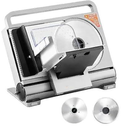 VQIGGTSS Cortadoras eléctricas de Alimentos, 45/200 W eléctrica, cortadora de Pan eléctrica, para Cortar Alimentos fríos, máquina trituradora multiprocesador, para Cocina, Uso Comercial