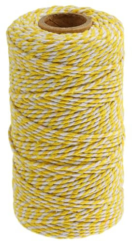 Uposao - Cuerda de maramé (2 mm, hilo de algodón, 100 m, hilo de algodón, hilo de macrado, cordelette natural, algodón, cordón para tejer planta, decoración y embalaje de regalo