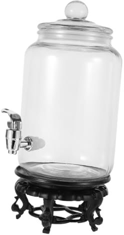 Cabilock Bottiglia in Vetro Coperchio per Bevande Alcoliche 2,5l Base per Conservazione e Installazione sui Lavelli