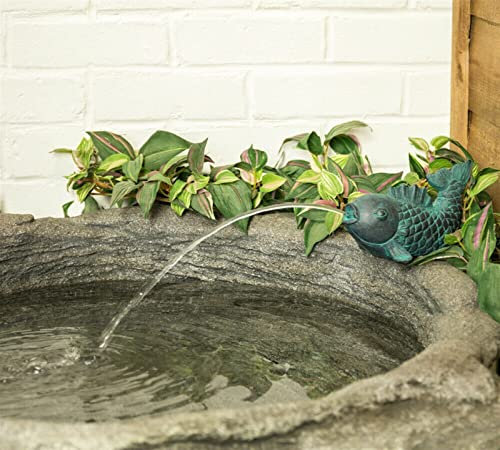 Fontana da giardino per interni/esterni, fontana da esterno, fontana con sputacchiera per laghetto con pesci, accessori per laghetto da giardino per esterni, 7,3 pollici per terrazza, patio, veranda.