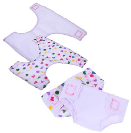 SOIMISS Pañales Reutilizables para Muñecas 4 Piezas Niños Tela Segura Juego De Imitación Cuidado Muñeca Accesorios para Juegos Infantiles