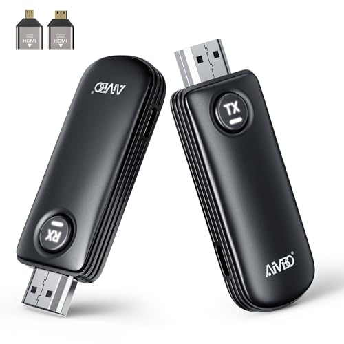 2026 Wireless TV Transmitter and Receiver 1080P - 2.4/5G Wireless HDMI Kit, Plug & Play, 165FT/50M Long Range Stable Streaming Video Audio Files from Laptop, PC to HDTV, Projector, Monitor