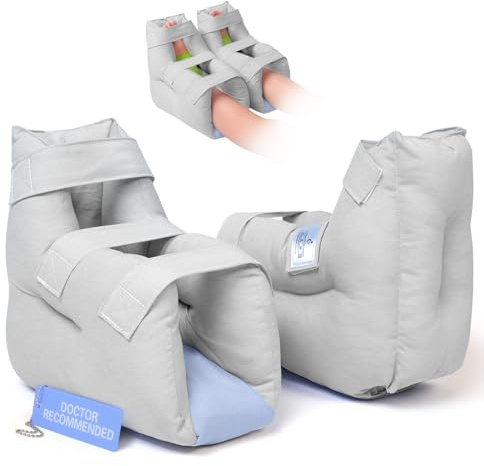 Adjustable Heel Protector Cushions - Pressure Relief & Bedsore Prevention Boots for Elderly Bedridden, Surgery Recovery Foot Support Pillows, Heel Pressure & Deep Tissue Injury Healing Therapy