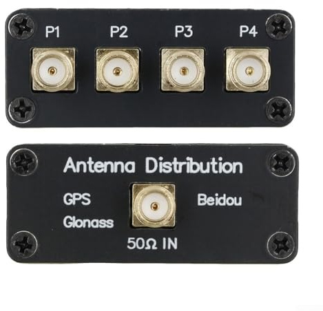 Splitter per antenna GPS, distributore di segnale, da 1 a 4, divisore di potenza per GPS, BeiDou, GLONASS, per Galileo, a bassa perdita, 50 Ohm, per SMA femmina