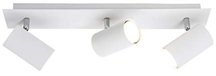 Trio Leuchten Balken in Metall weiß, Spotbalken 3-flammig, exklusiv 3xGU10, Länge: 48 cm 802400301, Weiß Matt