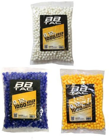BBTac® Airsoft BB 3,000 Round 0.12g 6mm BBS for Airsoft Guns Ammo Pallet (1000 x3 Bag)