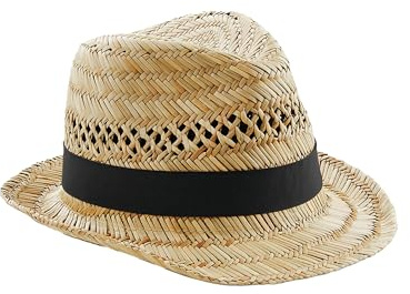 Beechfield Straw Summer Trilby - Natural L/XL