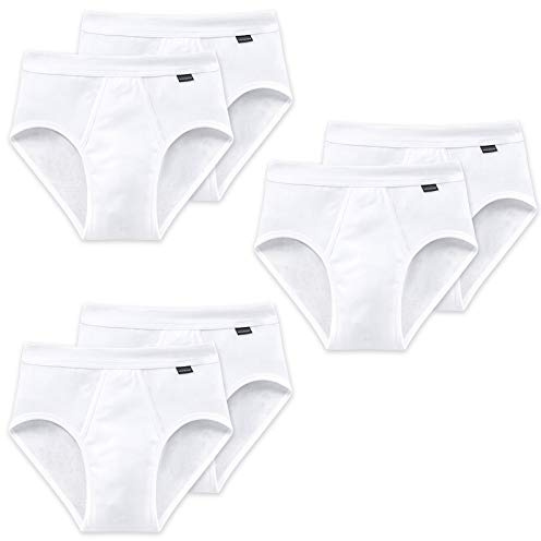 Schiesser Men's 2 Pack Sports Briefs with Fly - Essential Fine Rib