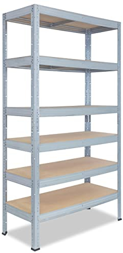 shelfplaza® 230x100x30cm PROFI Schwerlastregal verzinkt/Metallregal mit 6 Böden à 166kg Tragkraft/Kellerregal Metall, Garagenregal, Werkstattregal oder Regal Lagerregal/Steckregal Metall