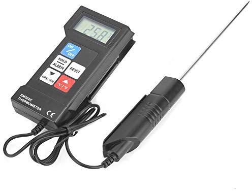 Thermomètre Électronique Professionnel EM502C avec Sonde -50°C à +300°C - Haute Précision 0.1°C - Pour Cuisine, Boulangerie et Industrie Agroalimentaire - Affichage LCD avec Mémoire Max/Min