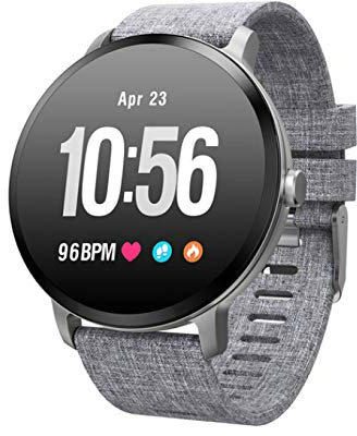 HPYHPY Smart Watch 1.3 Inch Tempered Glass Activity Fitness Tracker Sports Waterproof Heart Rate Monitor Men Women