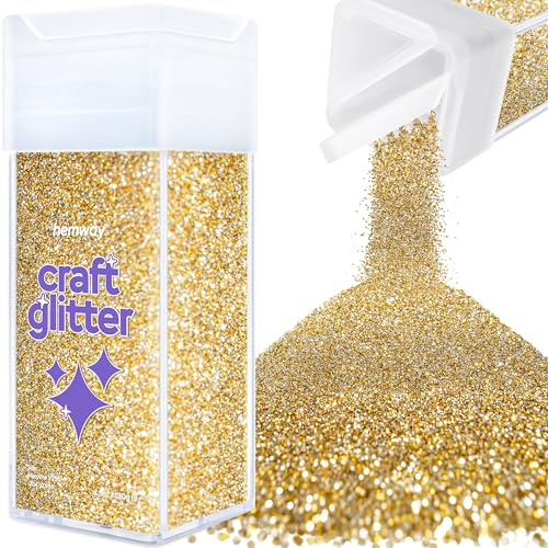 Hemway Craft Glitter Shaker Gold Silver 130g Microfine | for Resin & Epoxy Crafts, Christmas Art Supplies, Nail, Body, Face, Eye, Festival, Crafting, Slime, Sparkle
