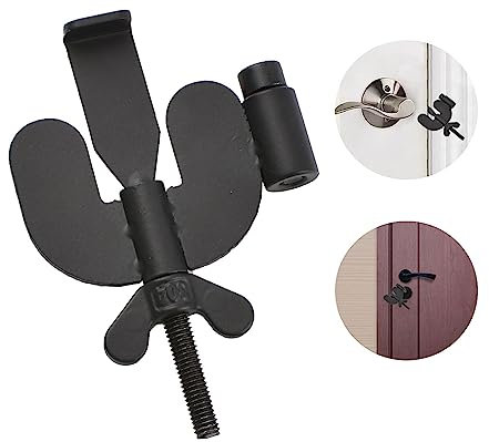 INCREWAY Cerradura de puerta portátil de aleación de zinc, dispositivos de seguridad sólidos para el hogar, hotel, escuela, dormitorio, apartamento, seguridad adicional y privacidad