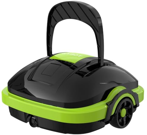WINNY POOL CLEANER Robot Piscina, Aspirapolvere Piscina con 2-Motori, Aspirazione Potente, Leggero, 60 Minuti Pulizia, Pulitore Automatico per Piscine Fuori Terra e Interrate con Fondo Piatto