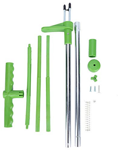 LIZEALUCKY Weed Puller, Portable Standing Weeder Hand Tool, Long Handle Garden Weeding Tool with 3 Claws, for Garden Weed Thistles, Dandelions, Crabgrass