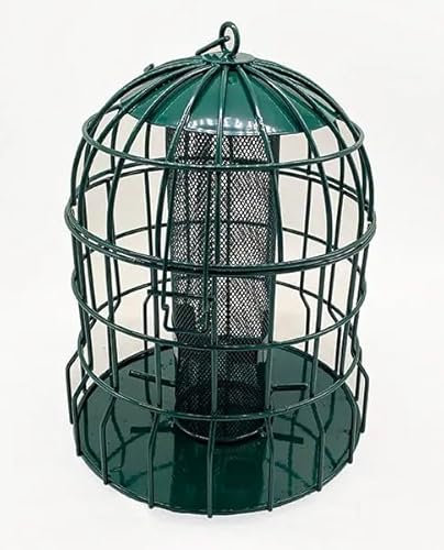 Heavy Duty Caged Squirrel Proof Seed Feeder, Deters Squirrels and Large Birds