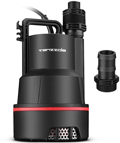 Tenzzola Sump Pump Submersible Utility Water Pump Thermoplastic Portable Electric Water Removal Transfer Pump with 16.4FT Cord for Swimming Pool Basement Garden Pond Tubs Draining, 1/3 HP