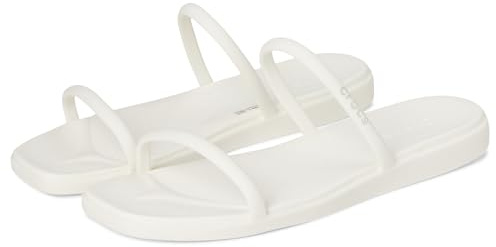 Crocs Sandali bassi da donna Miami con due cinturini, gesso, 39, Gesso., 38/39 EU