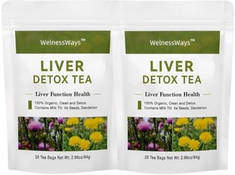 Leber-Detox-Tee – Natürliche Leberreinigung Und -unterstützung, Kräutermischung For Eine Gesunde Leber, Koffeinfrei(2PCS)