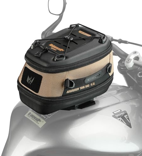 Rhinowalk Motorrrad Tanktasche Magnetisch Quick Release 5-6.5L Erweiterbare Kapazität Motorradtasche Tankrucksack mit Regenschutz