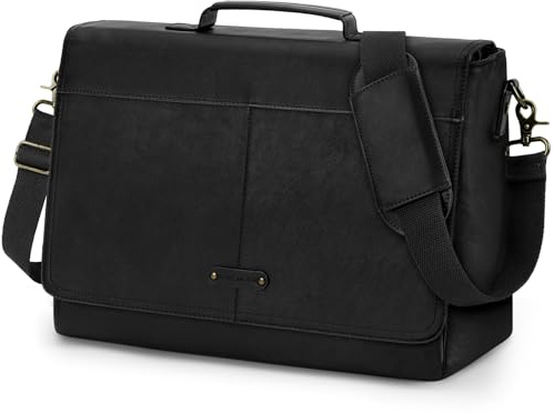 RAINSMORE Kurirväskor för män portfölj vattentätt läder laptopväska