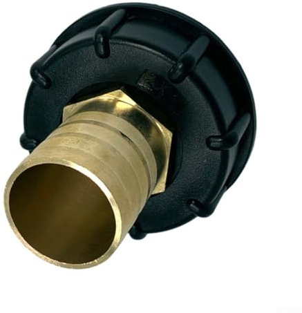 IBC 1000L Conector de accesorios para tanque de agua 2 34 Adaptador de manguera de latón para conversión de salida de tanque IBC con diámetro de entrada de material plástico 60 mm (32)