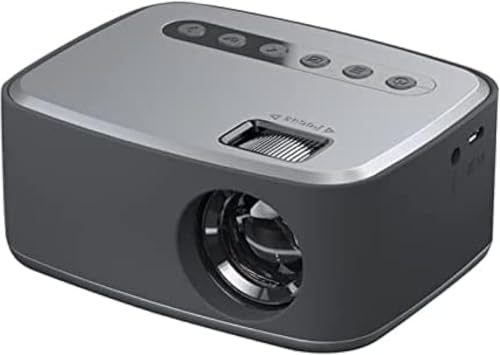 Proyector con Altavoz, Compatible con 1080p, Miniproyector Portátil para Películas Y Video, Compatible con TV Stick, Smartphone, Hdmi, USB, AV, para Cine En Casa Y Películas Al Ai, Silver