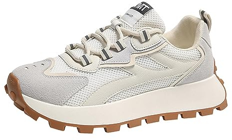 Luwecf Baskets Femmes Baskets Décontractées Chaussures Sport à Plateforme Sneakers Épais Respirant Légères Mesh Confortables Doublure Adaptées