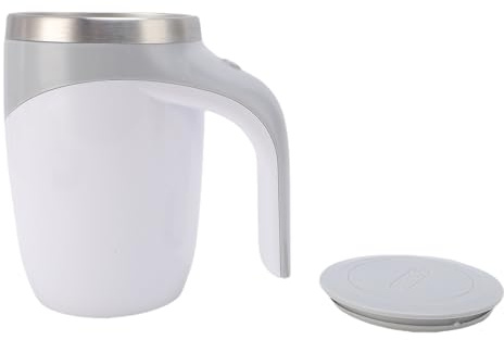 BTOSEP Självrörande mugg automatisk magnetisk kaffeblandningskopp för hemmakontor resor 380 ml rostfritt stål lätt design