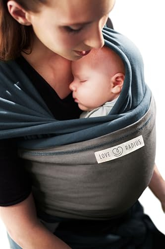 Je Porte Mon Bebe - Fular, con diseño elefante, color azul