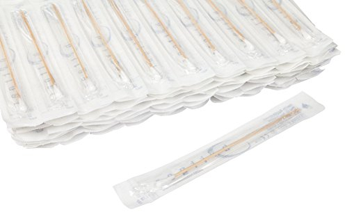 neolab 2–1019 cotons-tiges stérile, manche en bois, 150 mm x 2,2 mm, tête 4–5,5 mm (Lot de 100)