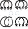 Zolure Hufeisen Helix Piercing 16G 8mm Schwarz Ohrringe Nasenpiercing Lippenpiercing Ohrstecker, 8 Stück