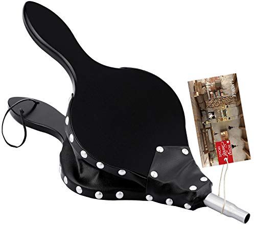 TJ.MOREE Soplador de Chimenea para Interiores de 40,6 x 16,5cm Pulgadas con Correa para Colgar, Boquilla de Metal, Gran Herramienta para Chimenea,Estufa de Madera, Campamento al Aire Libre