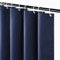Furlinic Tenda Doccia AntiMuffa Tessuto Polyestere Impermeabile Pesante Vasca da Bagno Camper Esterno Blu Navy Tende Doccia Lavabile 180x180cm con 12 Anelli Modello Waffle
