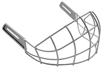 WARGATE Nedre ansiktsskydd för ishockeyhjälm (Senior hockeyhjälm heltäckande visir och masktillbehör) (silver)
