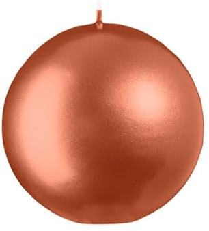 Jaspers Kerzen Kugelkerzen Kupfer Ø 60 mm, 12 Stück