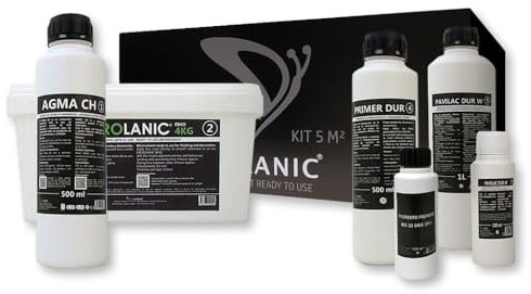 MICROLANIC - Kit Beton Ciré 5M² Prêt à l'Emploi pour Murs sur Enduit, Pladur, Peinture Lisse, etc. S.A.L. (VIOLETTE)