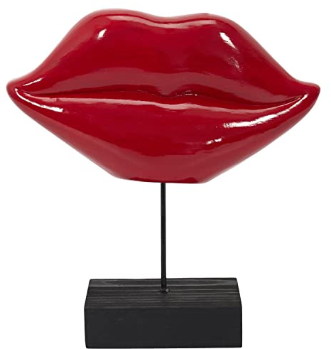 THE REPLICANT Oggetto di Decorazione/Scultura con Bocca Rossa/Materiale : Ceramica/Dimensioni : 20 x 20,5 x 7 cm