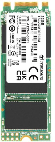 Transcend MTS602M 32GB Internal M.2 SATA SSD 2260 SATA III Retail TS32GMTS602M