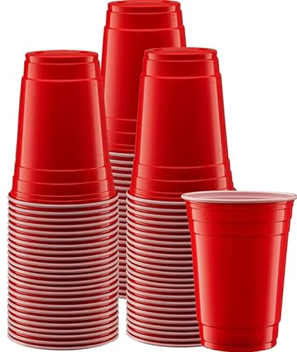 YARIX Red Plastic Cups | Red Party Cups | 30 Pcs (12 Oz) | 350 ml | Eco-Friendly |Reusable Cups | BPA Free | Durable Party Cups| Recyclable-Ideal for Christmas, Weddings, Birthdays, Dinner, Picnic.