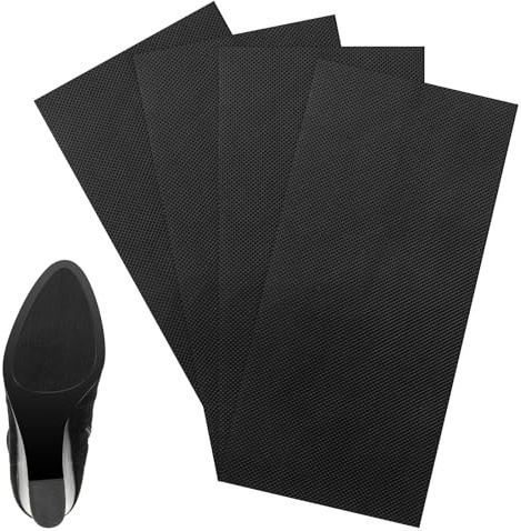 UKOFEW 4 Pezzi Suola Pads Antiscivolo,Protezioni per Suole Delle Scarpe,Suola in Gomma Antiscivolo,Adatto Alla Maggior Parte Delle Suole Di Scarpe (Nero)