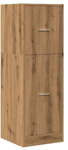 vidaXL Apothekerschrank, Ausziehschrank mit Stauraum, Allzweckschrank für Wohnzimmer Büro, Nischenschrank Aufbewahrungsschrank, Artisan-Eiche Holzwerkstoff