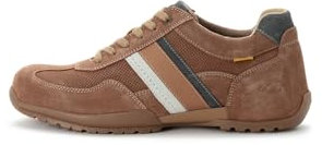 camel active Herren Low-Top Sneaker, Männer Halbschuhe,Wechselfußbett,schnürschuhe,Business,Freizeit,straßenschuhe,tan/blau,44 EU